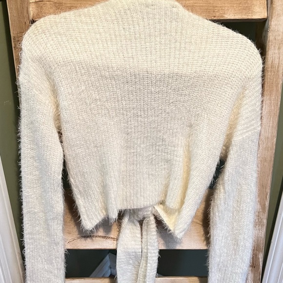 Long Sleeve Fuzzy Wrap Top - Picture 6 of 10